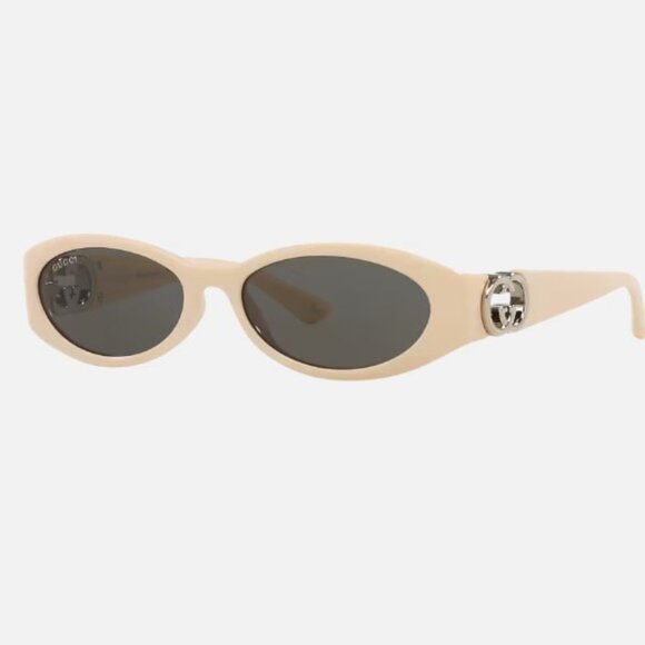 NEW GUCCI SUNGLASSES GUCCI GG1660S 004 SHINY IVORY EYEWEAR - Picture 1 of 4